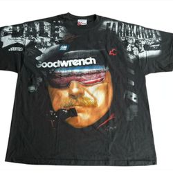 Vintage Dale Earnhardt Nascar All Over Print Big Face T-Shirt Tee Size Large Pit