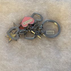 Vintage Coach Heart And Stars Key Chain Not Used
