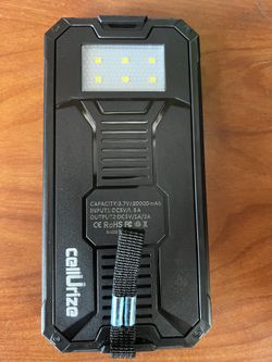 Original Cellurize Solar Power Bank  Dual Charger With Light