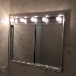 1950's Vtg Miami Carey Sliding Mirrored Medicine Cabinet Large 