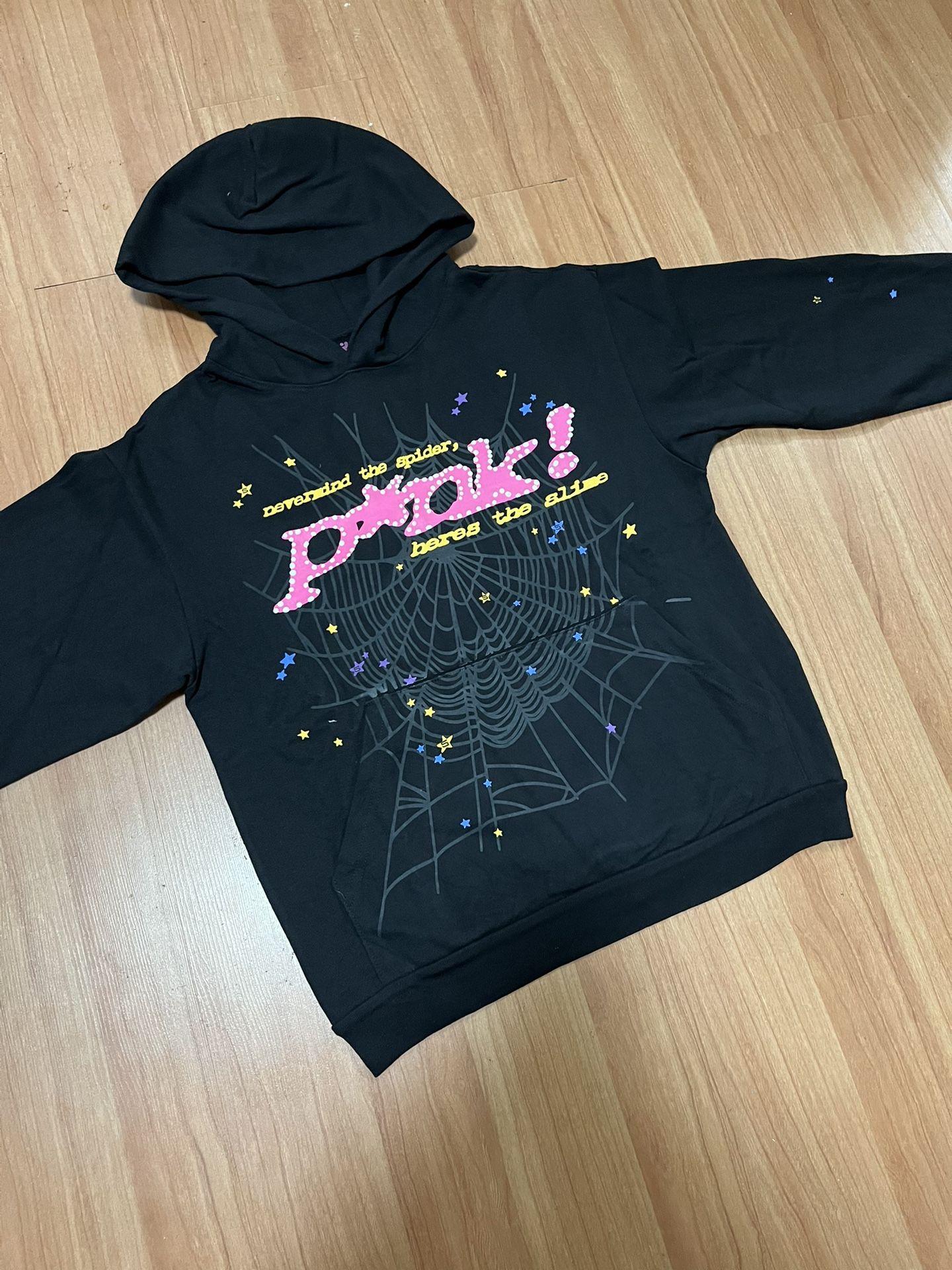 Black & Pink Sp5der Hoodie