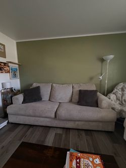 Traditional sofa with pillows