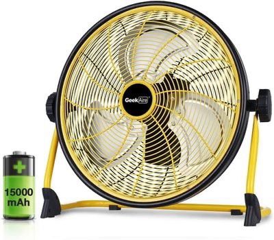 16" Geek Aire Rechargeable Outdoor High Velocity Floor Fan Portable 15000mAh Battery RunAllDay ⭐️NEW