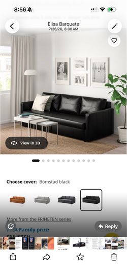 IKEA FRIHETEN Sleeper Sofa – Bomstad Black