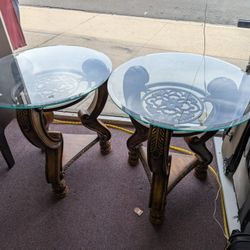 Glass Top End Tables 