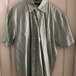 Nautica Green Button Shirt Adult Size Large