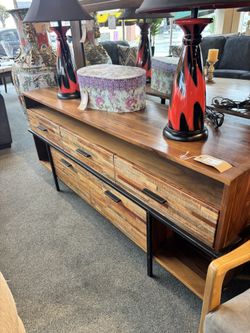 Console Table Patchwork wooden paneling SKU 2GQGKH