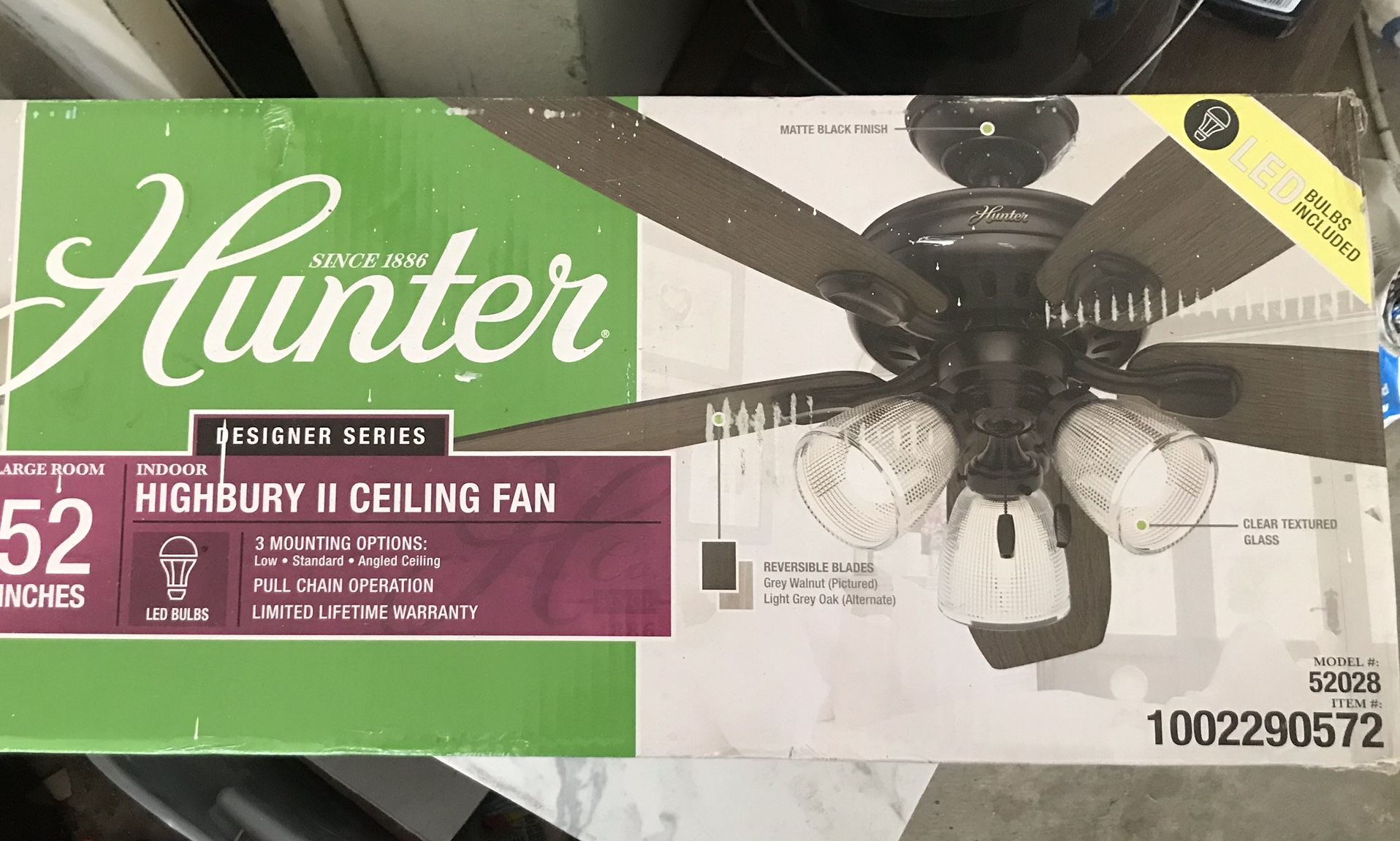 Hunter Highbury 2 Ceiling Fan Shelly Lighting