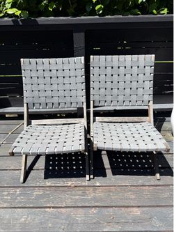 Webbed outdoor chairs