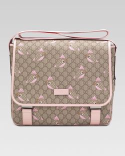 Gucci Zoo Bird Diaper Bag Pink