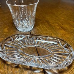 Waterford Crystal Glass and Tray