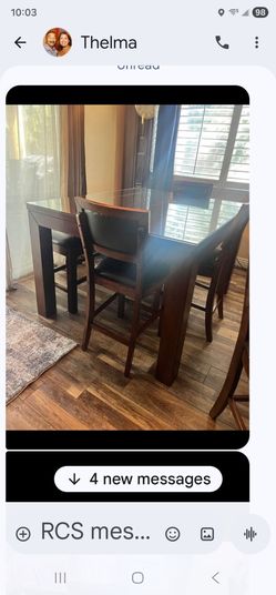 Sturdy Oak table with glass top.