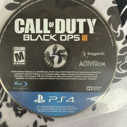 Call Of Duty: Black Ops III 3 Disc ONLY (Sony PlayStation 4) VG Shape & Tested