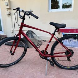For Sale: Sleek Red Hybrid Cruiser Bike 🚴‍♂️