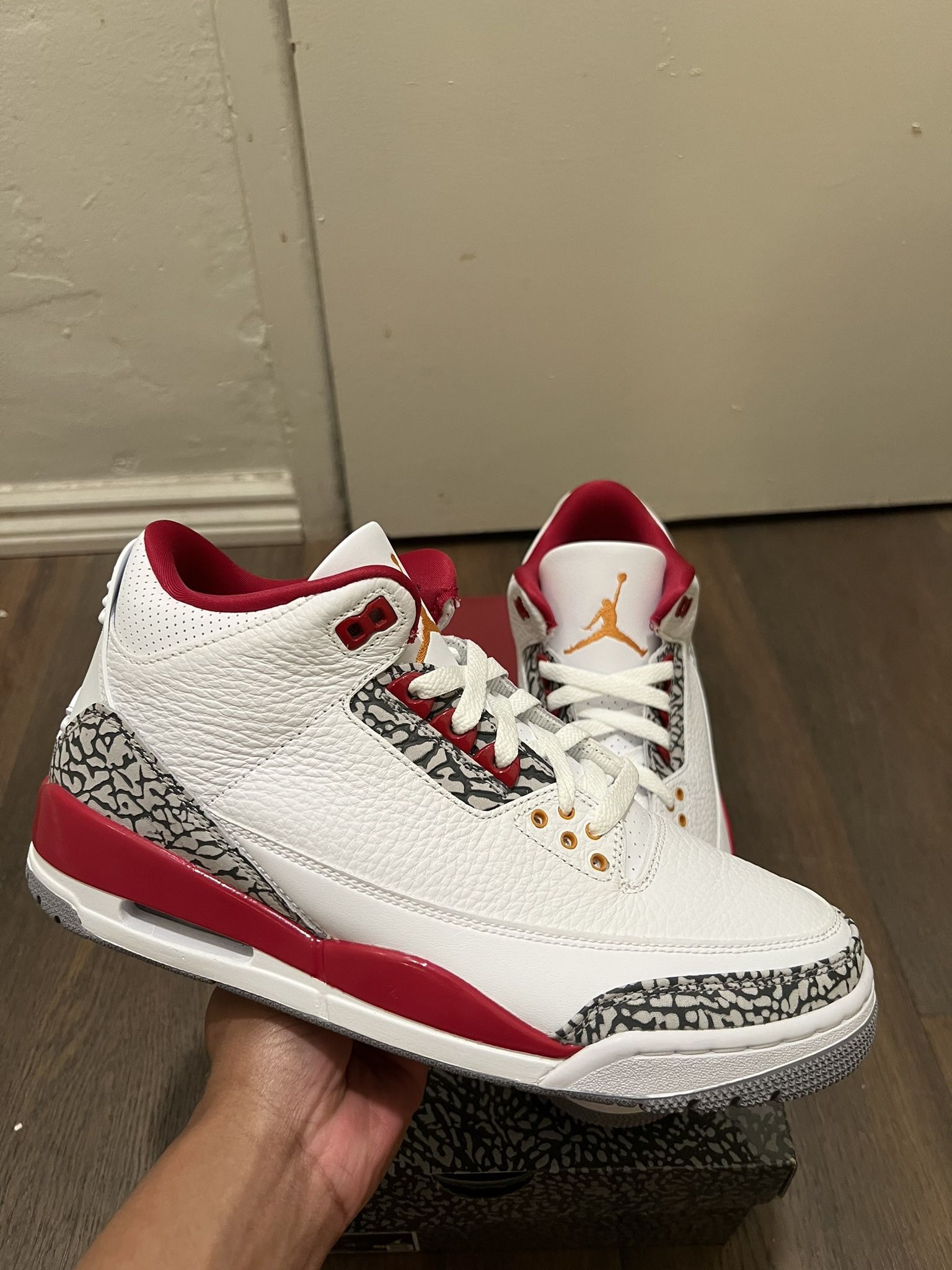 Jordan 3 Retro “Cardinal Red” Size 9.5