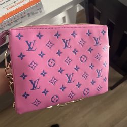 Louis Vuitton Pink Leather Cusant PM Bag
