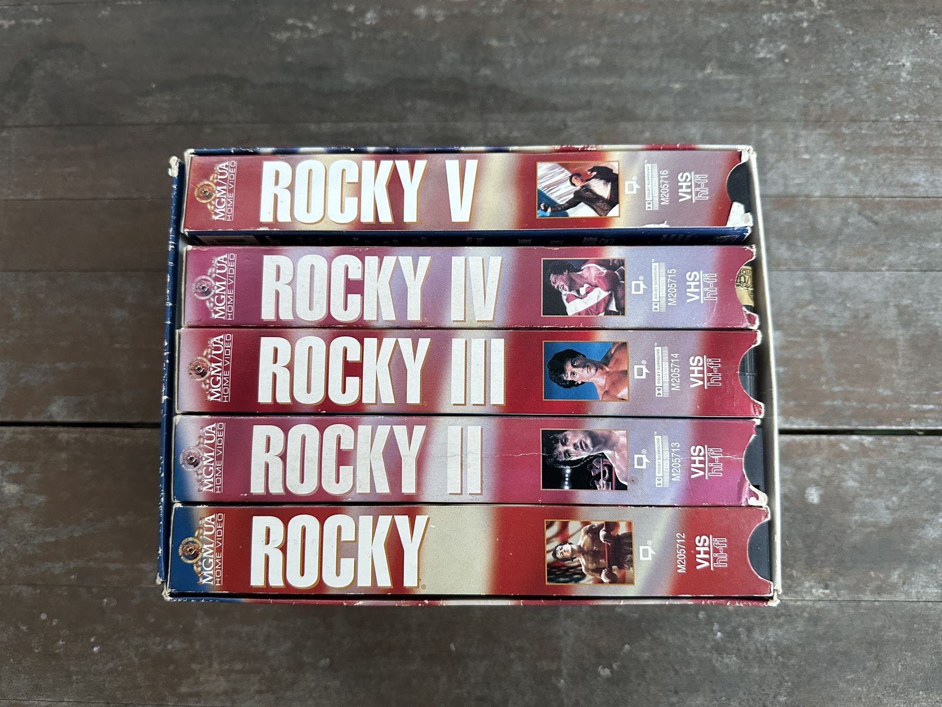 Rocky VHS Collection Commemorative 20th Anniversary Gift Set-Films-1-5 (Stallone)