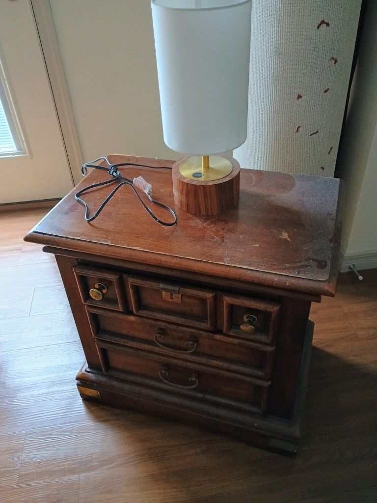 Night Stand + Lamps
