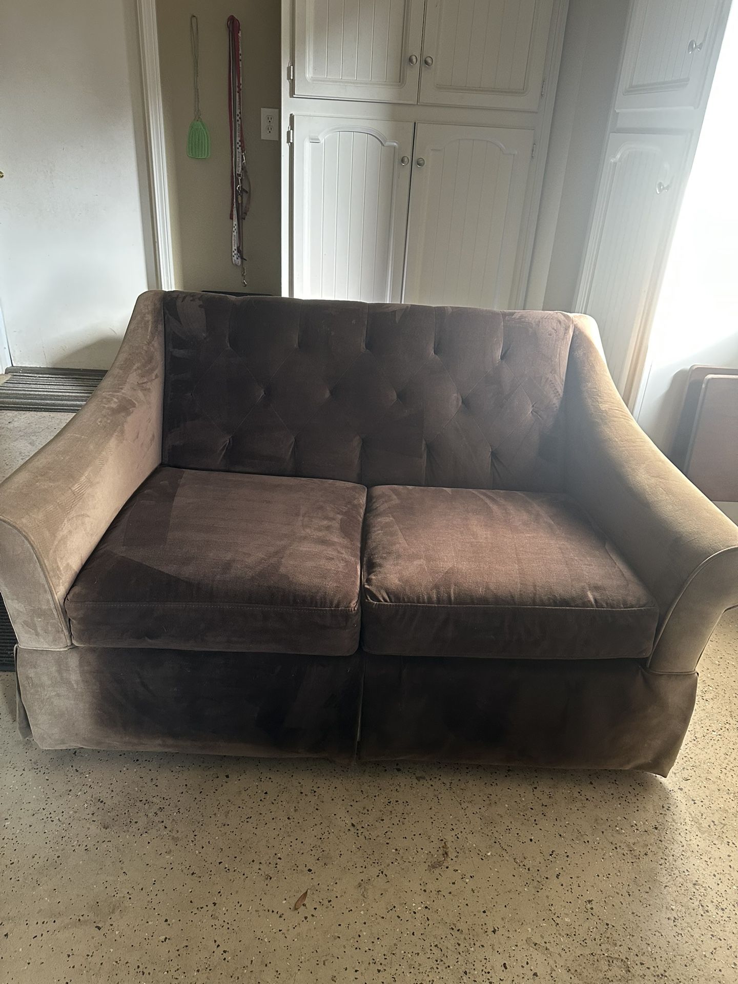 Chocolate Brown Loveseat