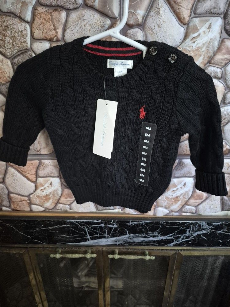 Ralph Lauren Polo Sweater Size 6 Month 