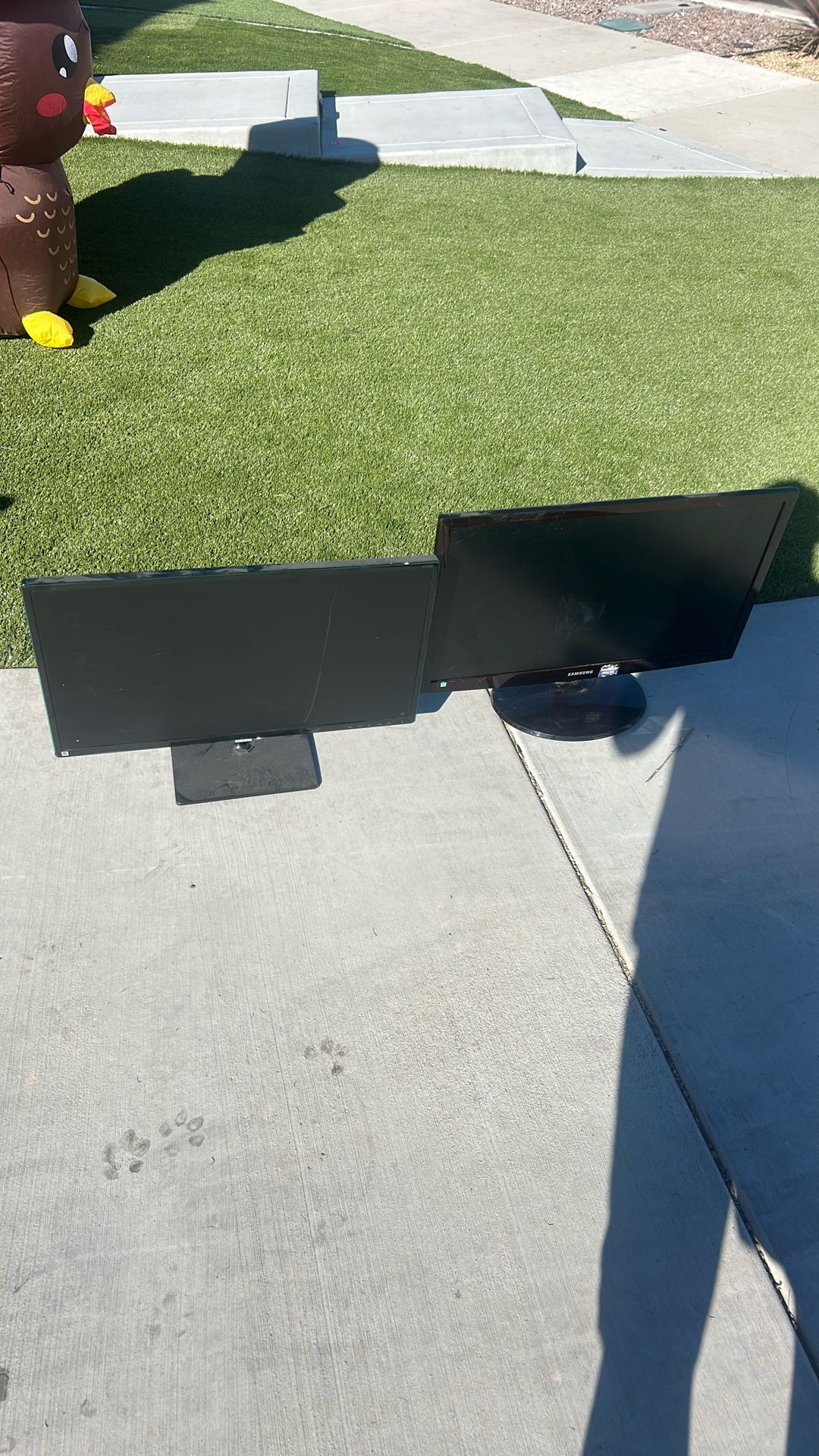 Two Computer Monitors 