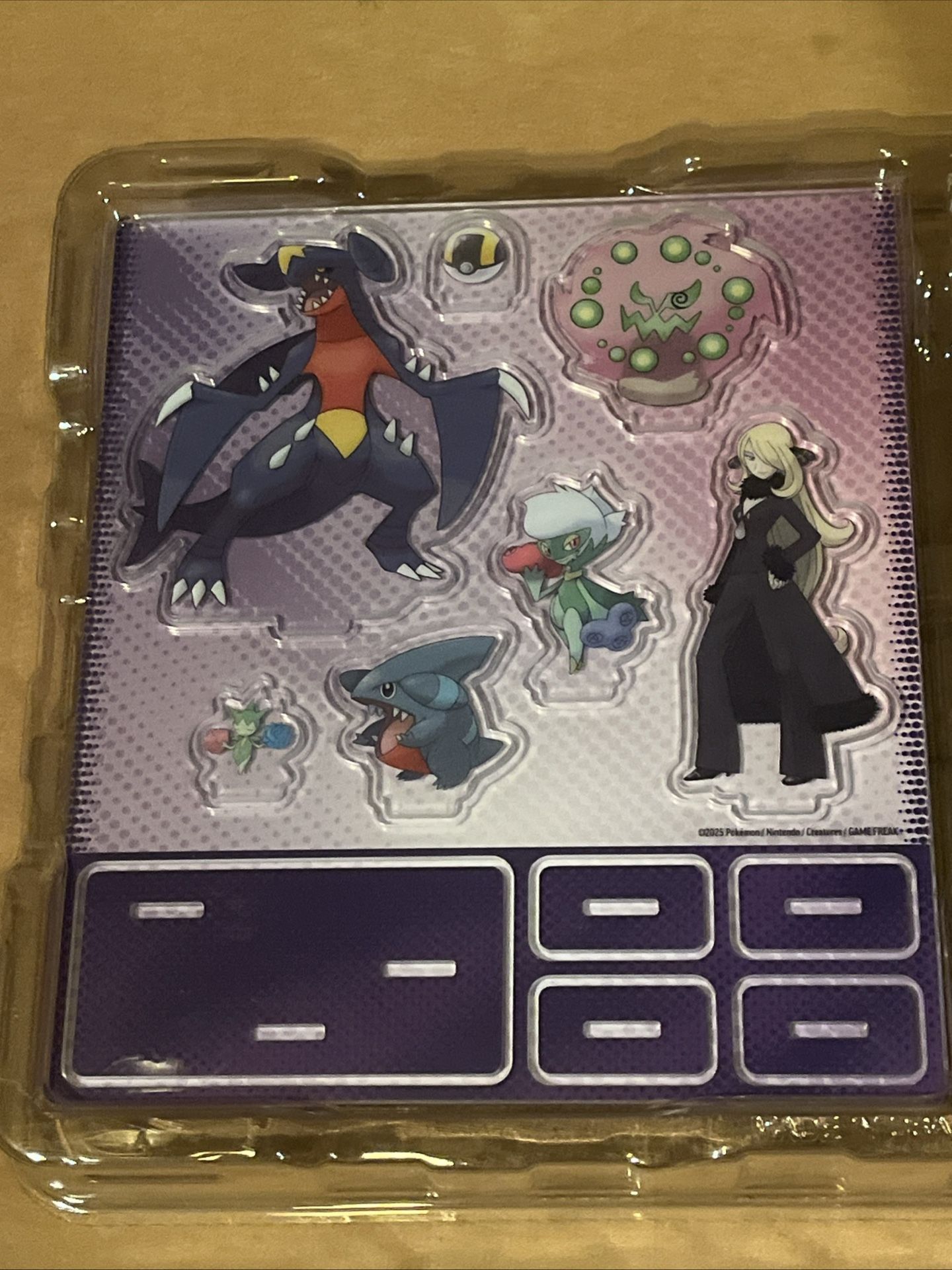 Pokemon TCG Cynthia's Garchomp Ex Premium Collection Sticker & Acrylic Stand
