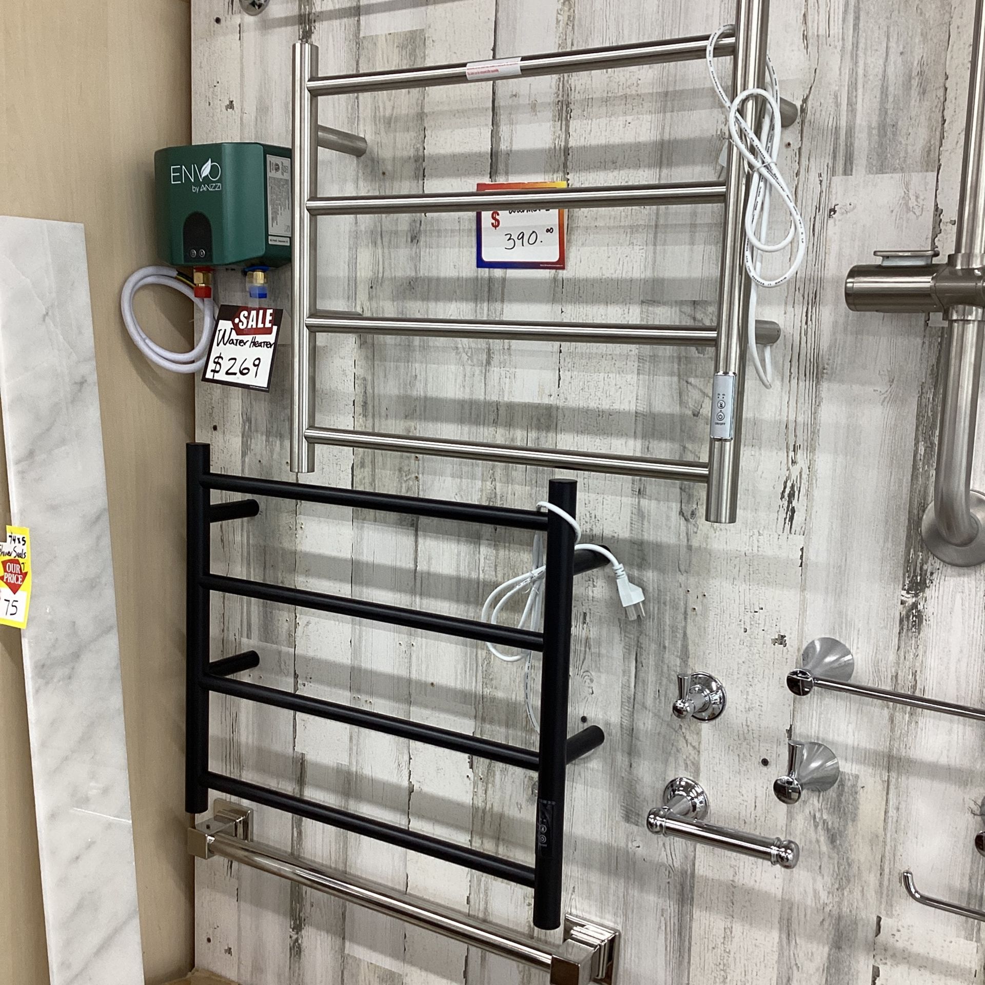 Black And Brushed Nickel Towel Warmers Available On Sale !!!!!!!!