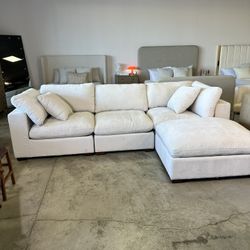 Modular Cloud Sofa Sectional With  Ottoman Chaise — FREE Delivery