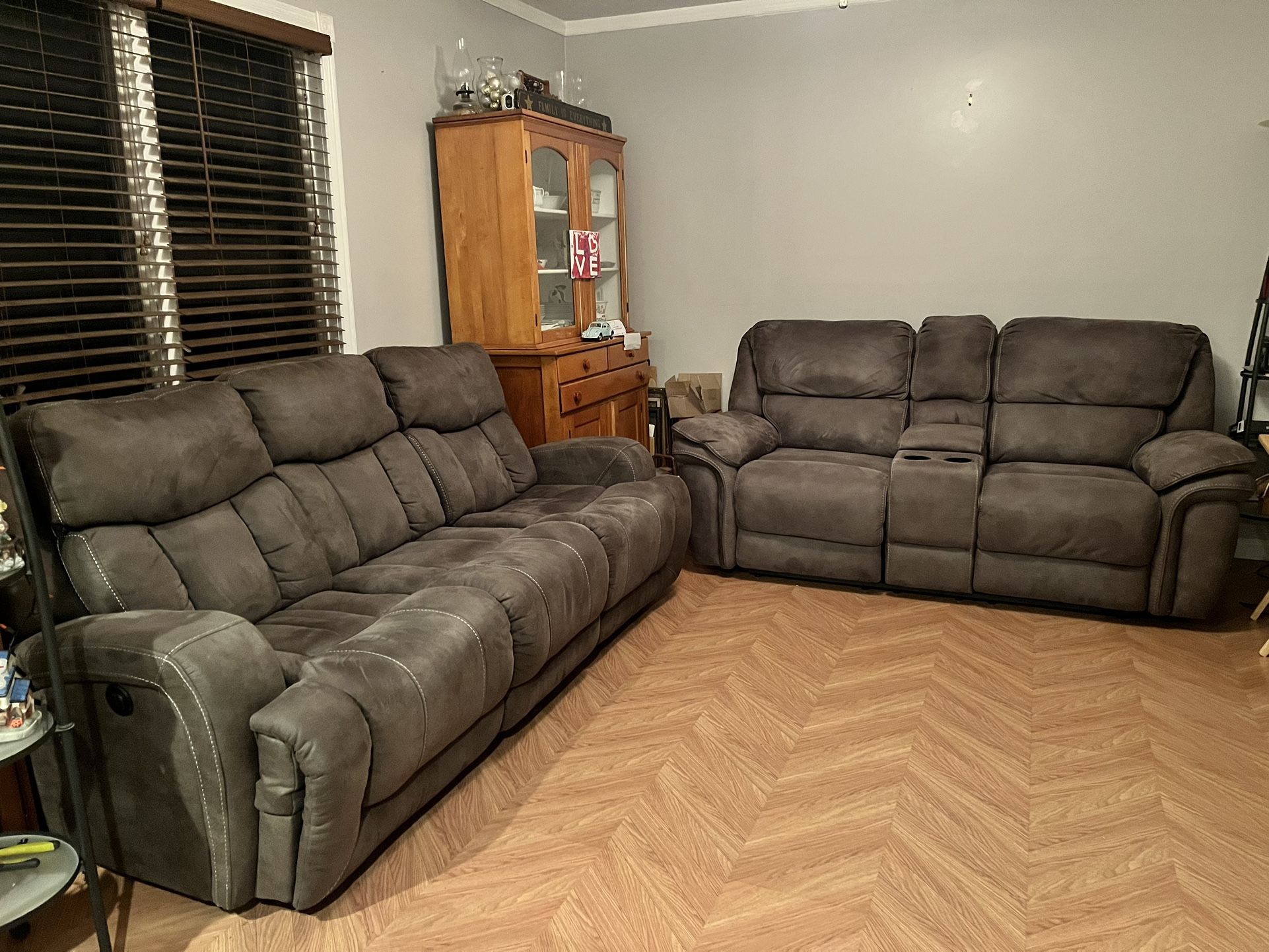 Sofa and Loveseat Set with Recliner 