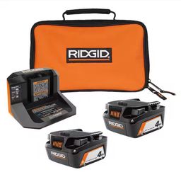 18V Lithium-Ion (2) 4.0 Ah Battery Starter Kit with Charger and Bag