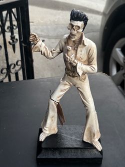 Elvis Skeleton Figurine Statue