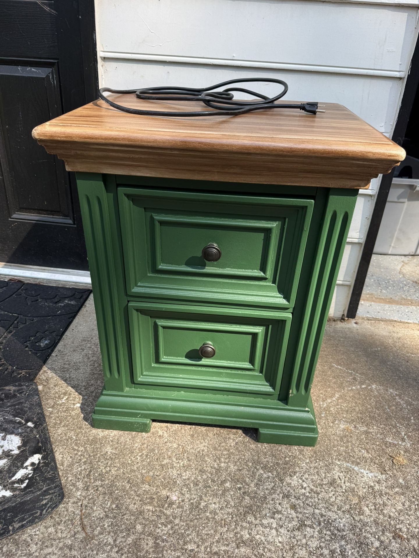 Cheap Cheap Cheap Green And Brown Night Stand