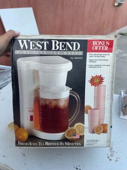 Vintage West Bend 2-Qt Iced Tea Maker Model 68002D – New Open Box