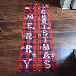 Christmas Decoration Couplets Curtain Hanging Cloth Party Hanging Flags New