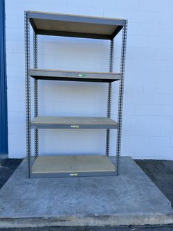 Garage Storage Rack Boltless Shelves 48 in W x 24 in D Stock Supply Shelving Delivery Available