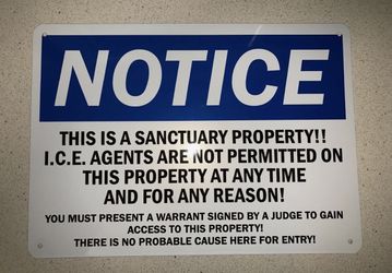 Metal Sanctuary Property Signs