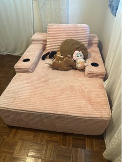 Pink Corduroy Sofa Bed