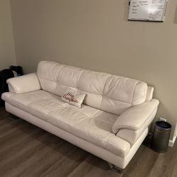 Ashley Furniture White Leather Couch