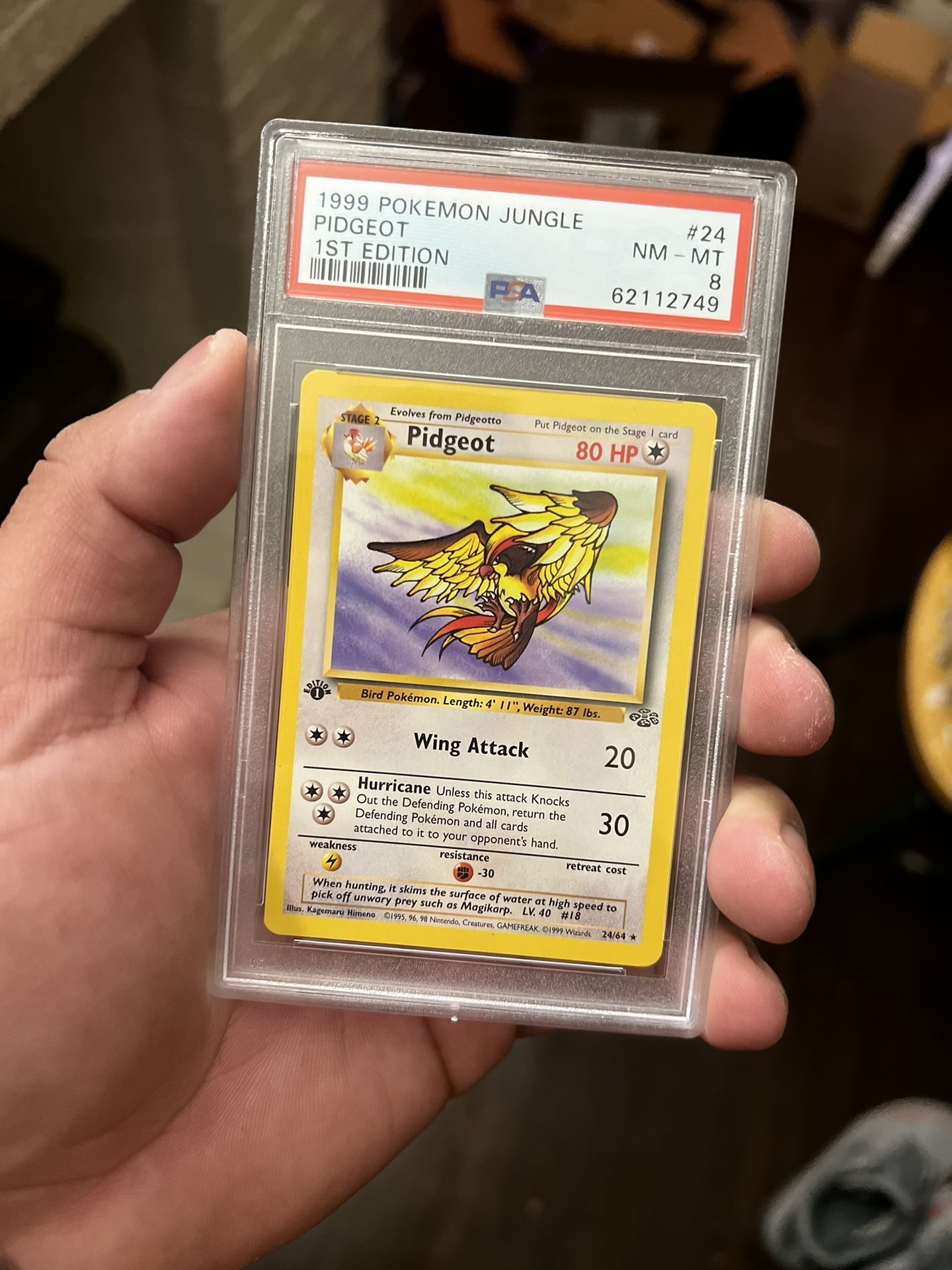 1999 pidgeot pokemon card No. 018 Jungle Set Rare Holo Japanese Vintage 199 [3] Mirror Move Pokemon Jungle Holo Rare Pidgeot