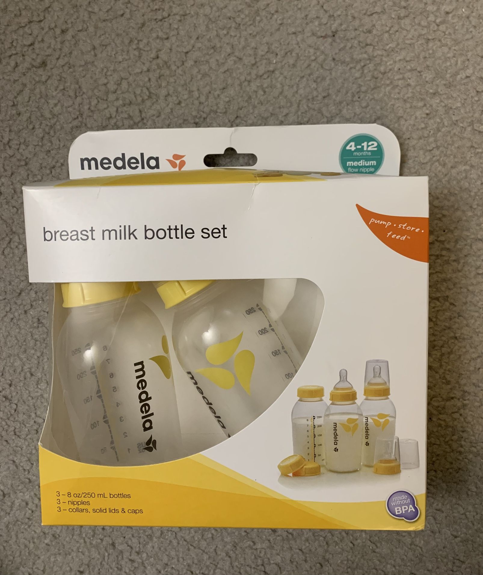 Brand New Medela Breast Milk Bottle Set 8oz