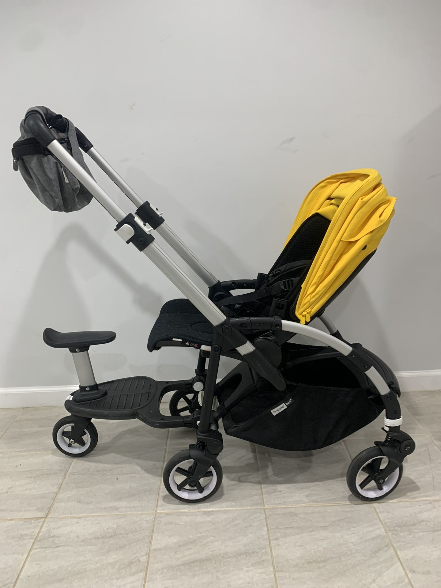 Bugaboo Bee6 + wheeled board + snack tray + organizer