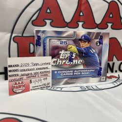 2025 Topps Chrome Baseball Breakers Delight Box Factory Sealed 2 Autos 11056134