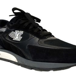 Louis Vuitton LV Trainer Monogram Black Sneakers Men's Size 9 US, G0 1200