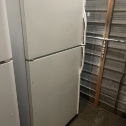 Refrigerator with ice maker works great. We sell all the time delivery extra.