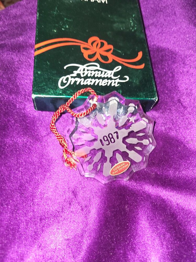 Gorham Crystal Christmas Ornament