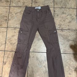 Brown Cargo Pants. Size 0