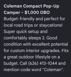 coleman camper