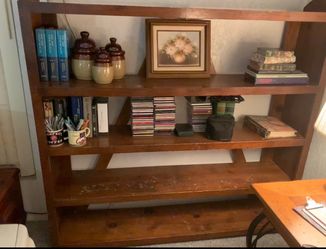 Rustic Wooden Vintage Bookshelf - Rare to Find