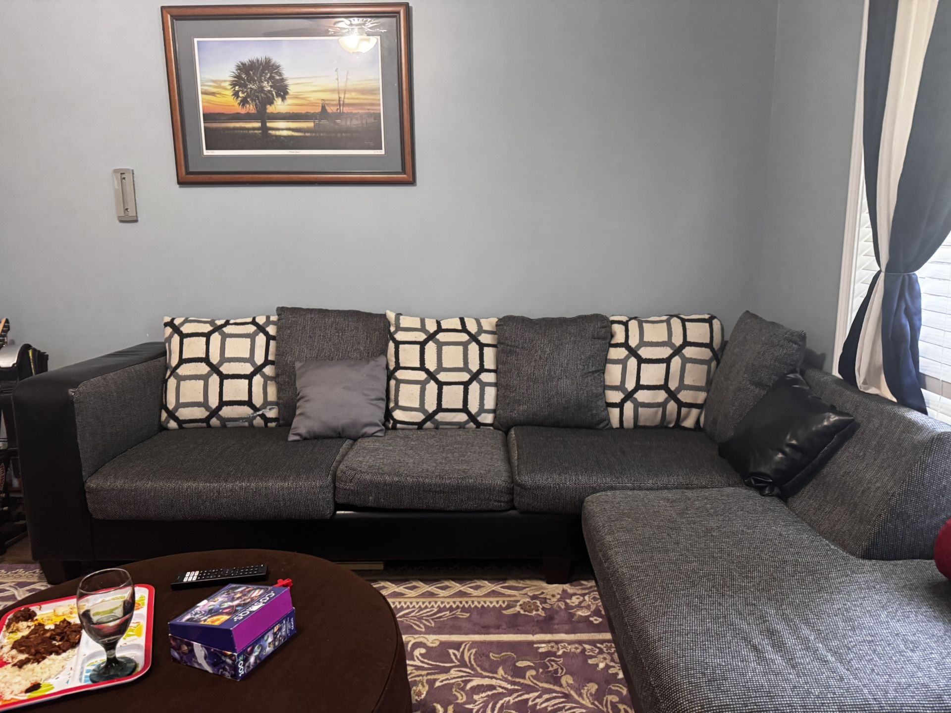 sectional couch The dimensions are 104 inches by 75 inches SCAMMER STAY AWAY.