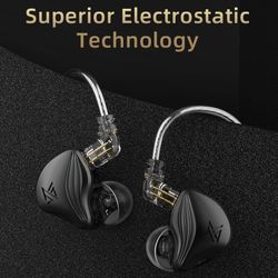 KZ ZEX In Ear Monitors IEM Earphones. w/Mic (Black)